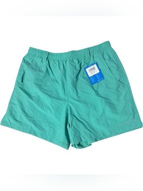 Columbia PFG Swim Shorts Mens Medium Teal Omni Shade Lined Fishing Beach NWT